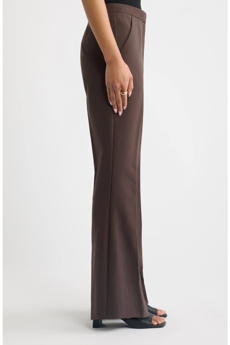 Icon Twill Flare Pants, Alternate, color, BROWN SEAL