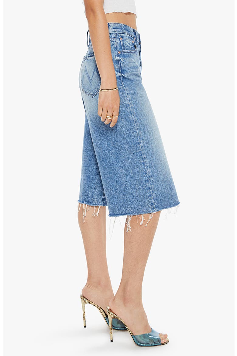 The Whole Lot Frayed Hem Denim Shorts, Alternate, color, WIPEOUT