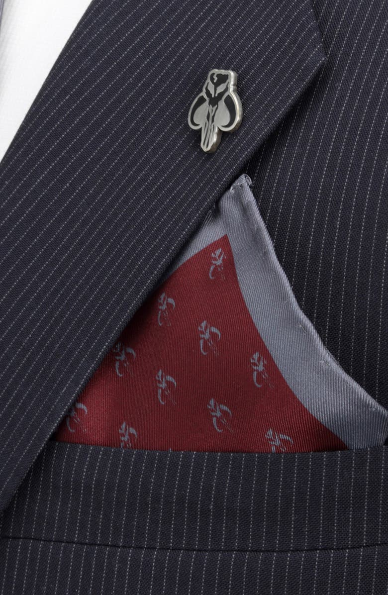 Cufflinks, Inc. Mandalorian Silk Pocket Square, Alternate, color, Red