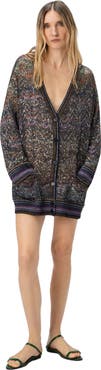 Missoni Oversized V-neck Cardigan With Zigzag Pattern