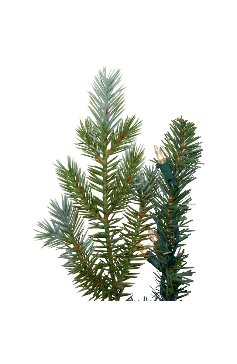 Northlight Real Touch Pre-Lit Blue Spruce Artificial Christmas Wreath - 48" - Clear Lights, Alternate, color, Green