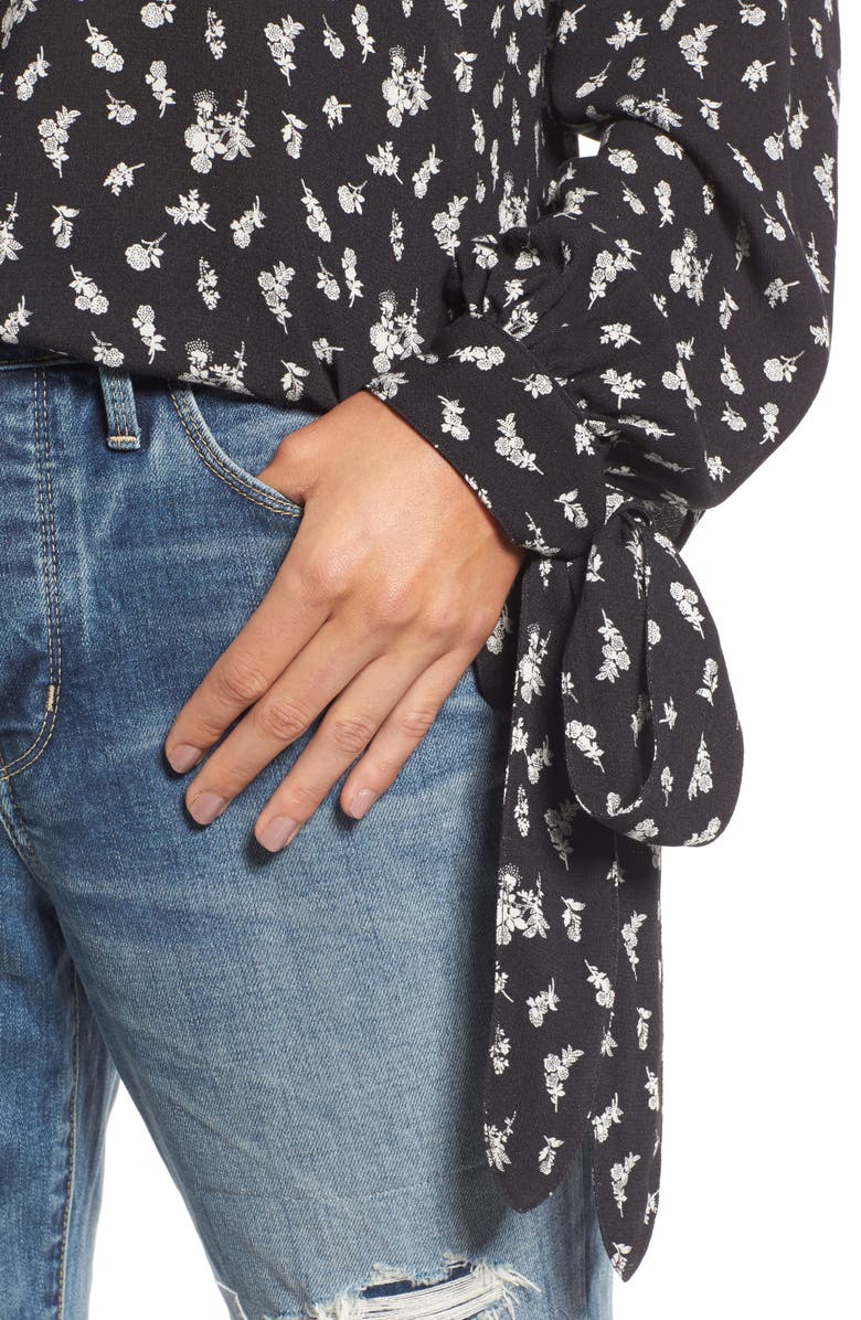 Hinge Tie Sleeve Top, Alternate, color,