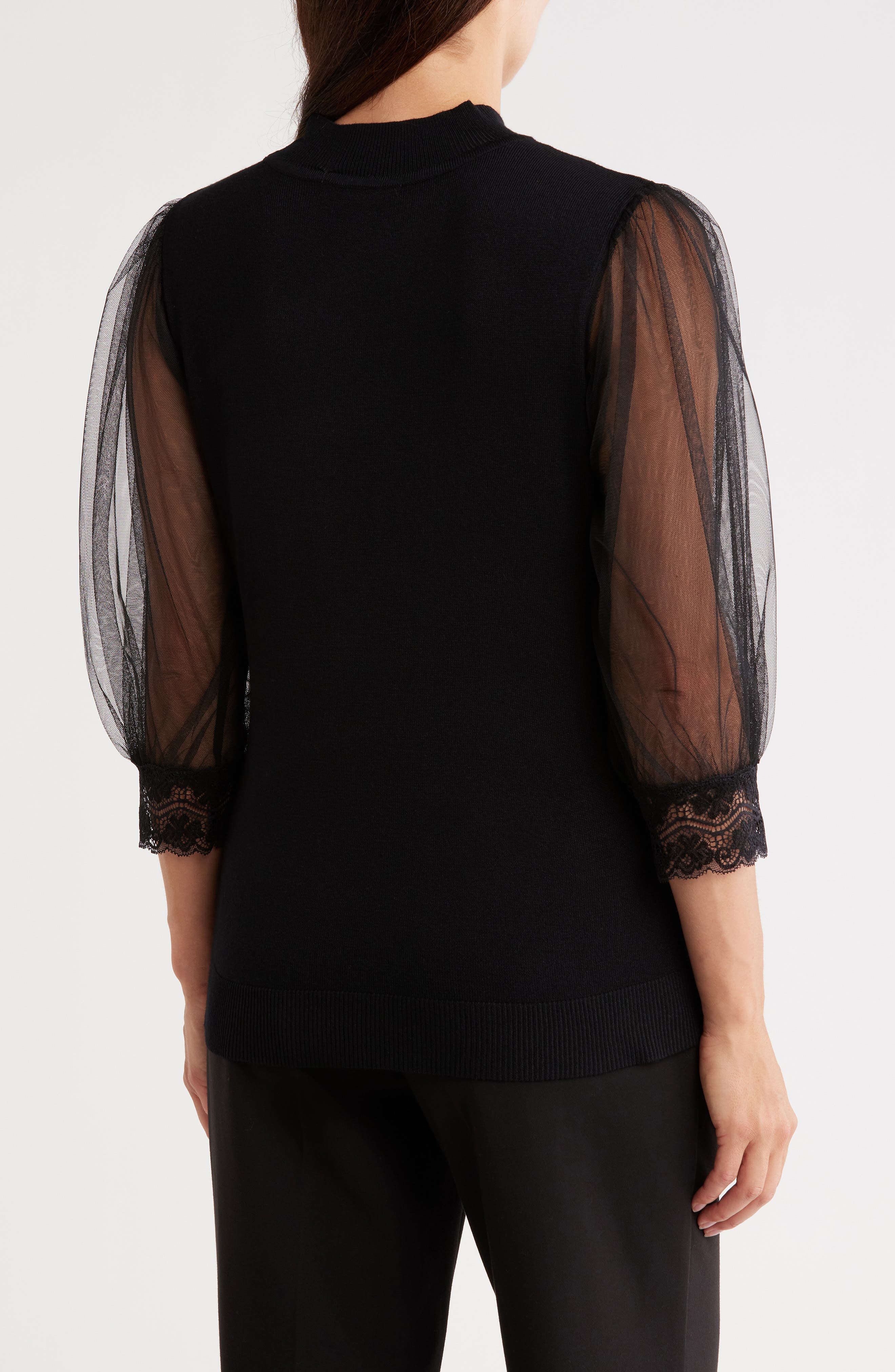 Harmony Mesh Sleeve Sweater - image 2