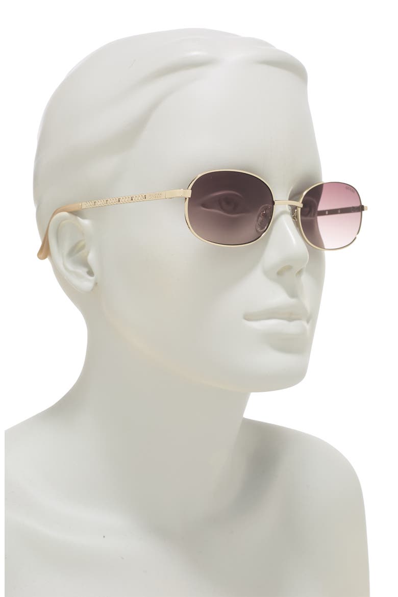 55mm Oval Sunglasses, Alternate, color, GOLD / GRADIENT BROWN