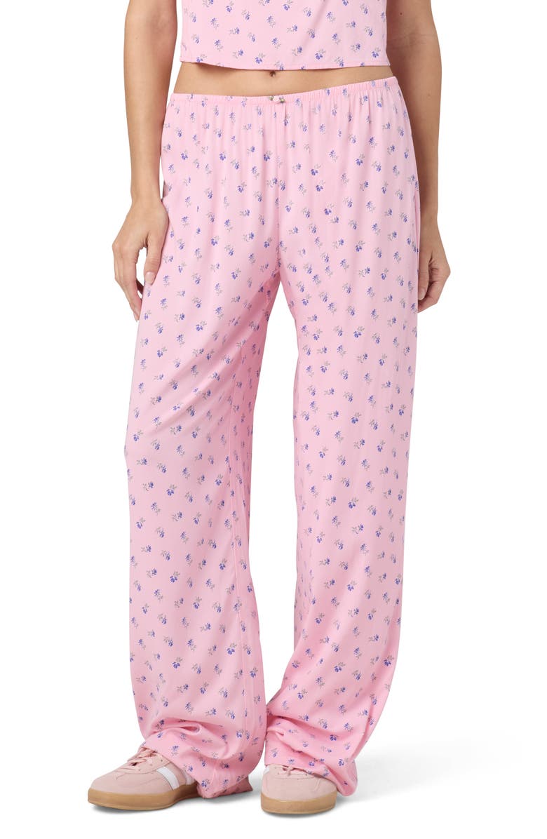 Florence by Mills Relaxed Fit Pajama Pants, Main, color, Pink Floral
