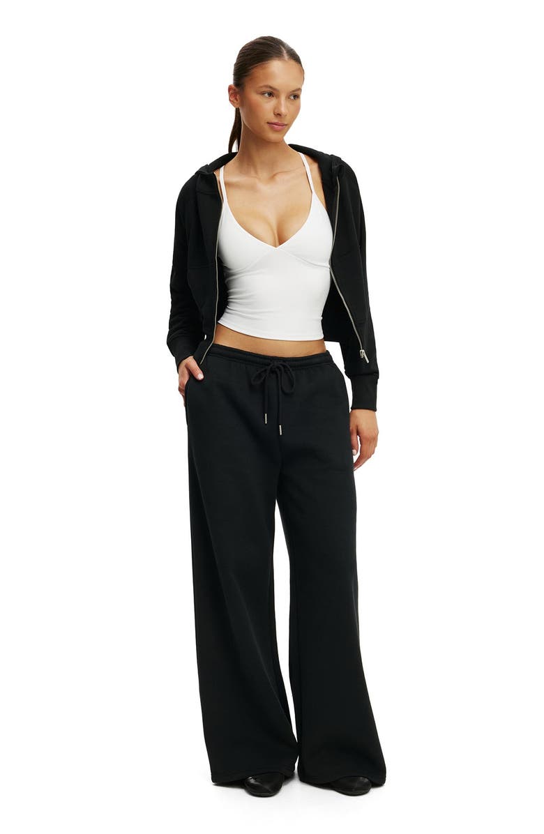 COTTON ON BODY Women's Active Raglan Zip Through Hoodie, Alternate, color, Black