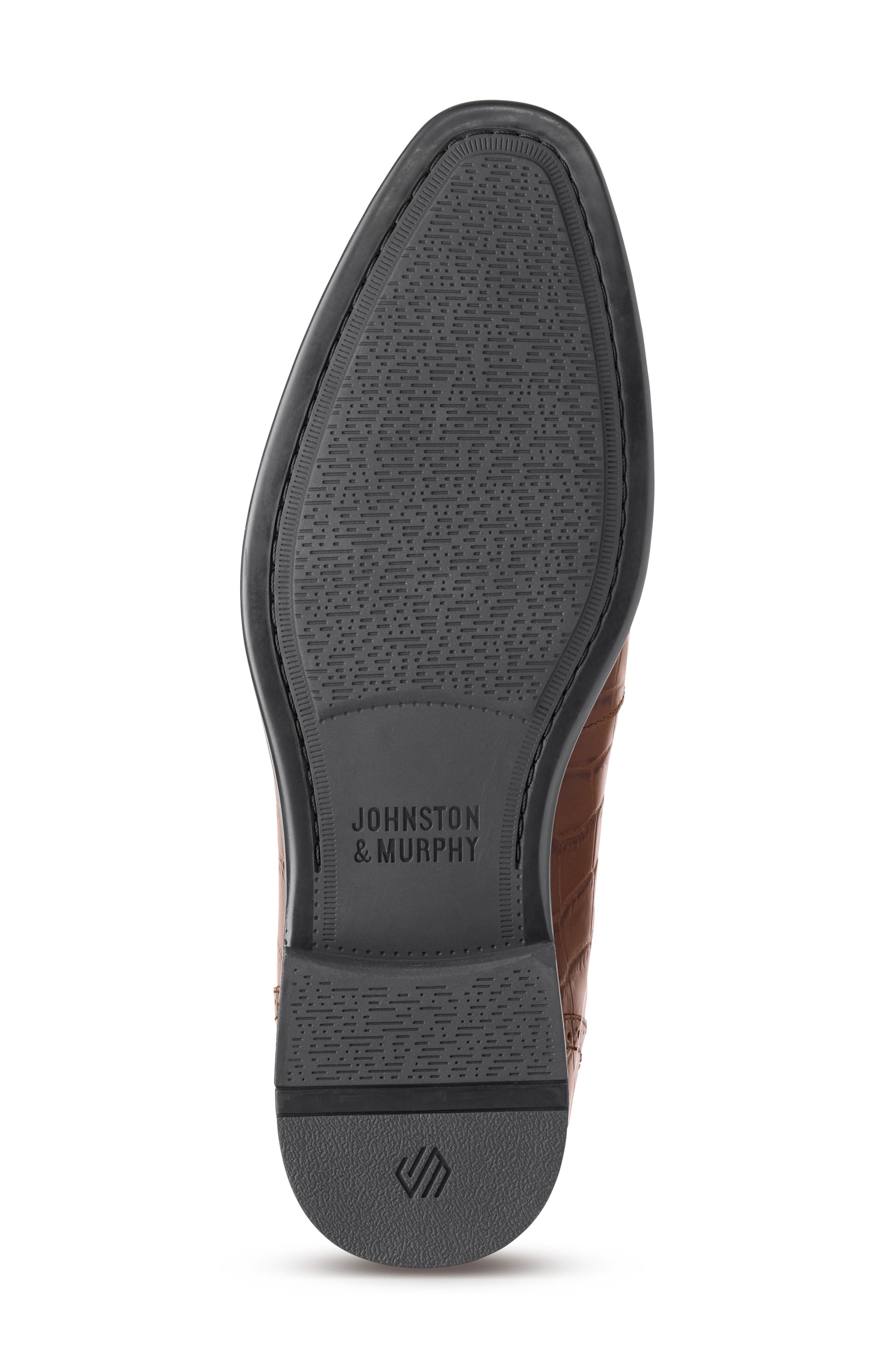 Gibbons Croc Embossed Bit Loafer, Alternate, color, MAHOGANY CROC EMBOSSED GRAIN