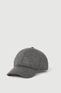 Brunello Cucinelli Virgin wool and cashmere flannel baseball cap with shiny band