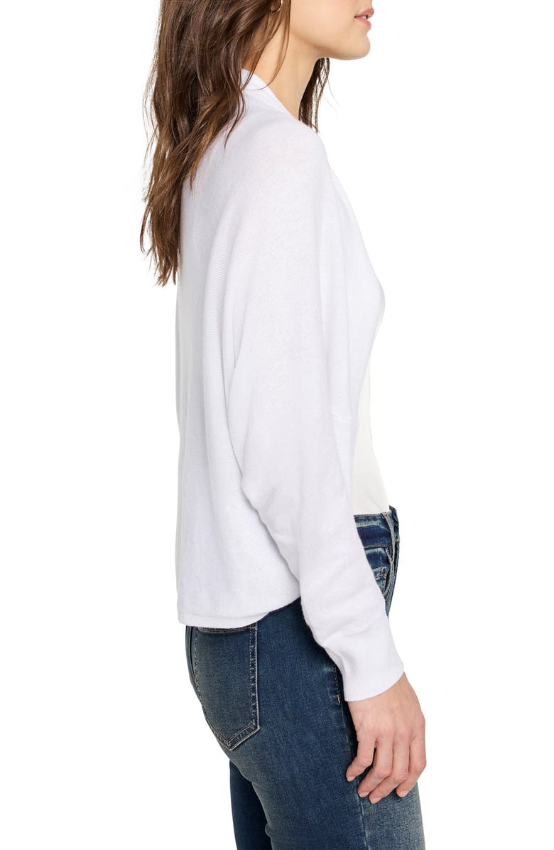 NIC+ZOE Cotton Blend Shrug Cardigan, Alternate, color, Paper White