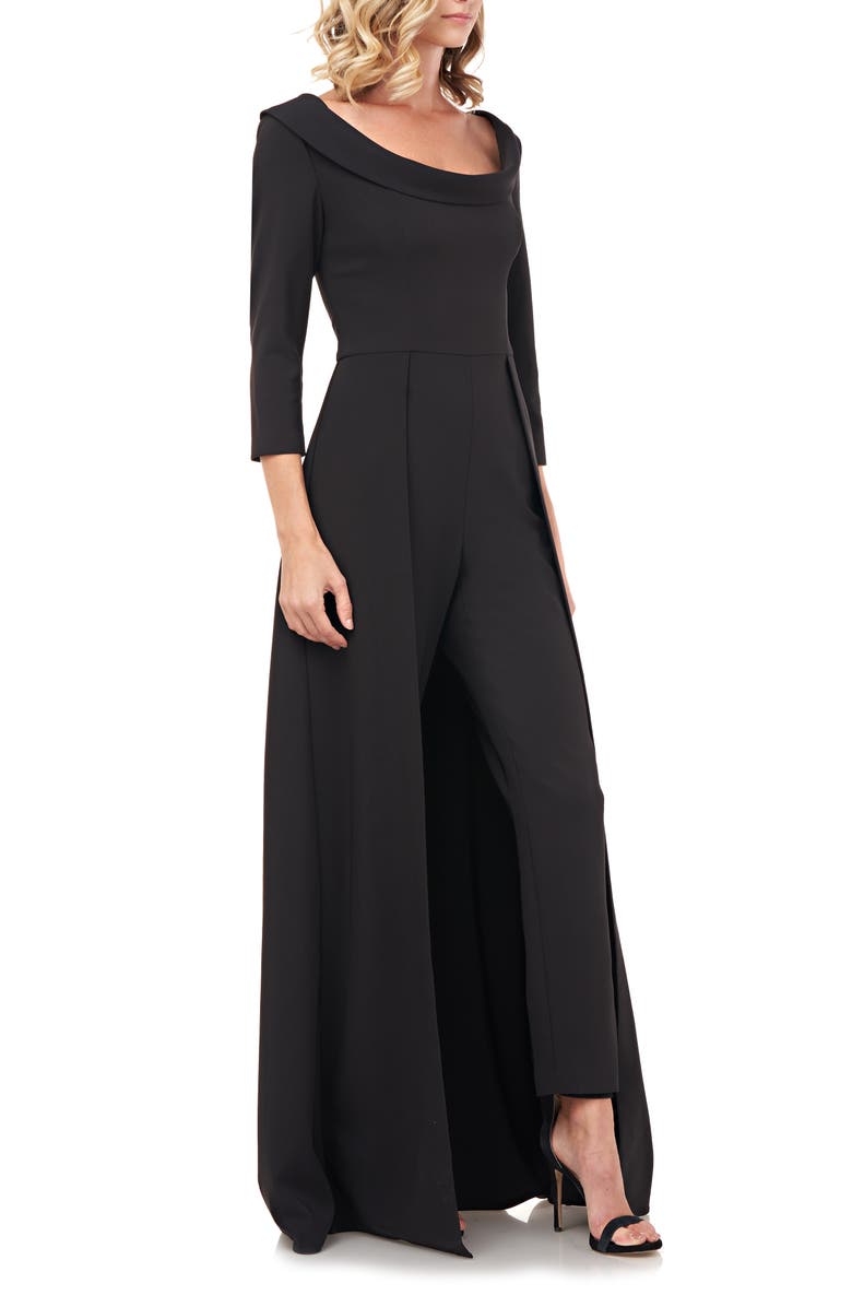 Kay Unger Crepe Maxi Romper, Alternate, color,
