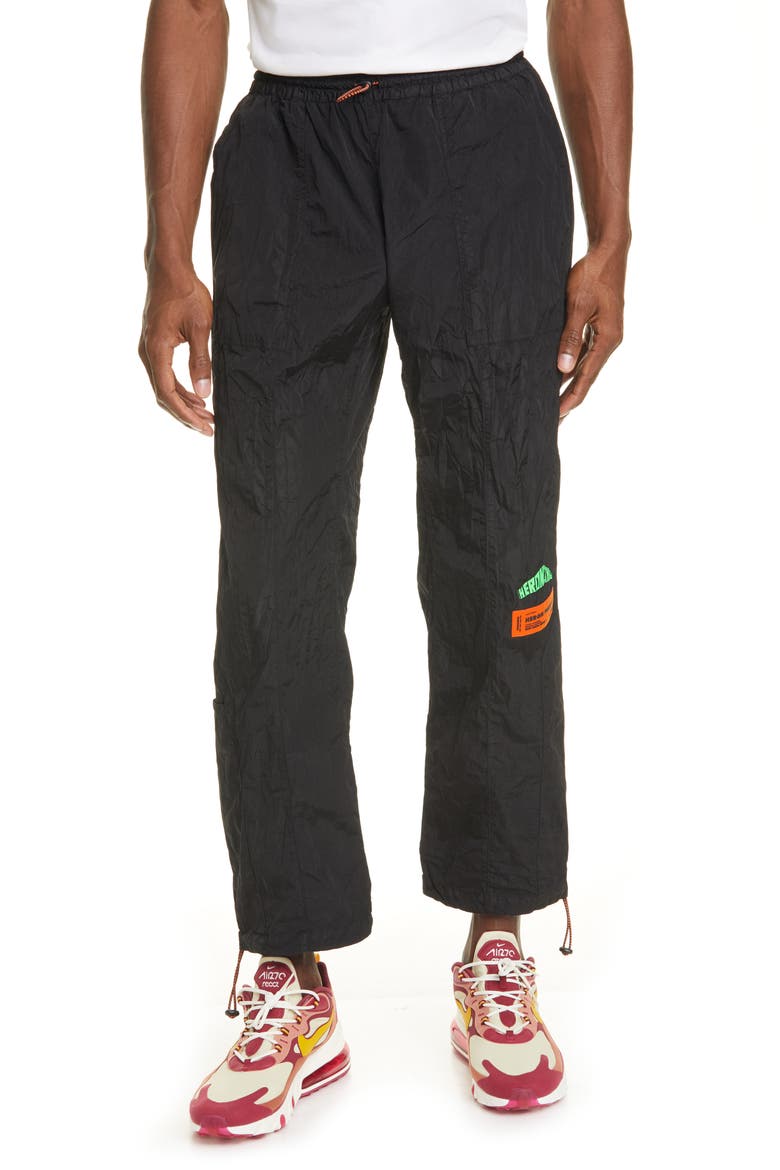 Windbreaker Pants, Main, color, BLACK GREEN