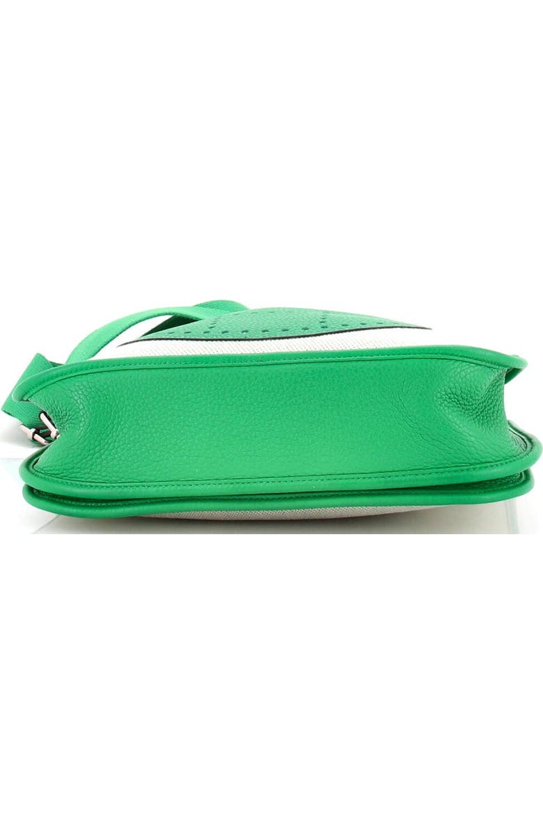 Pre-Owned Hermes Evelyne Bag Gen III Toile and Leather PM, Alternate, color, Green