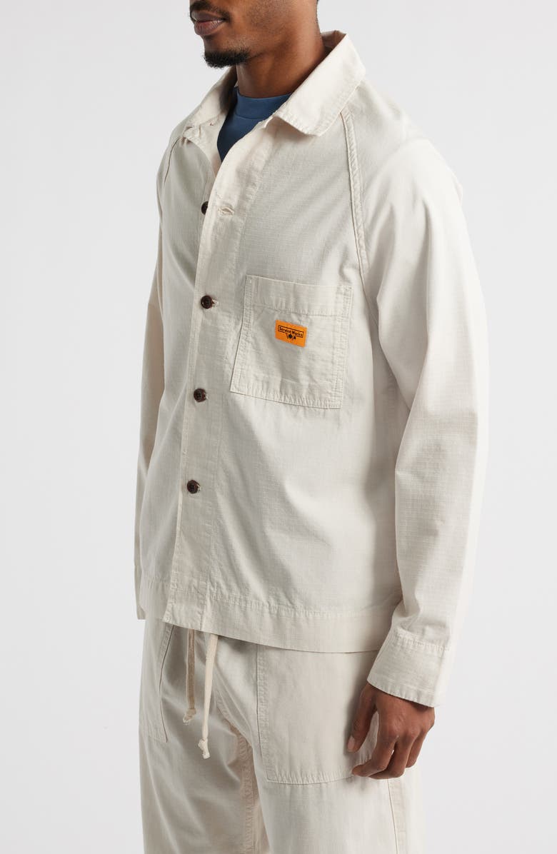 Service Works Organic Cotton Ripstop Front of House Jacket, Alternate, color, Bone
