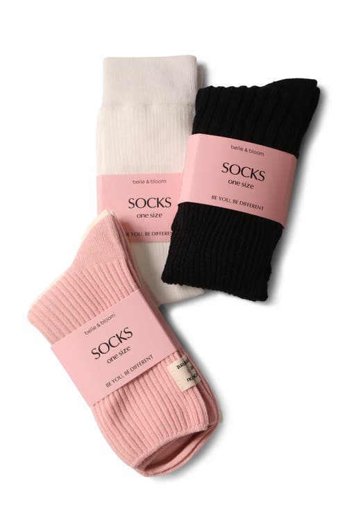 Shop Belle & Bloom Go For It Classic Ribbed Socks In White