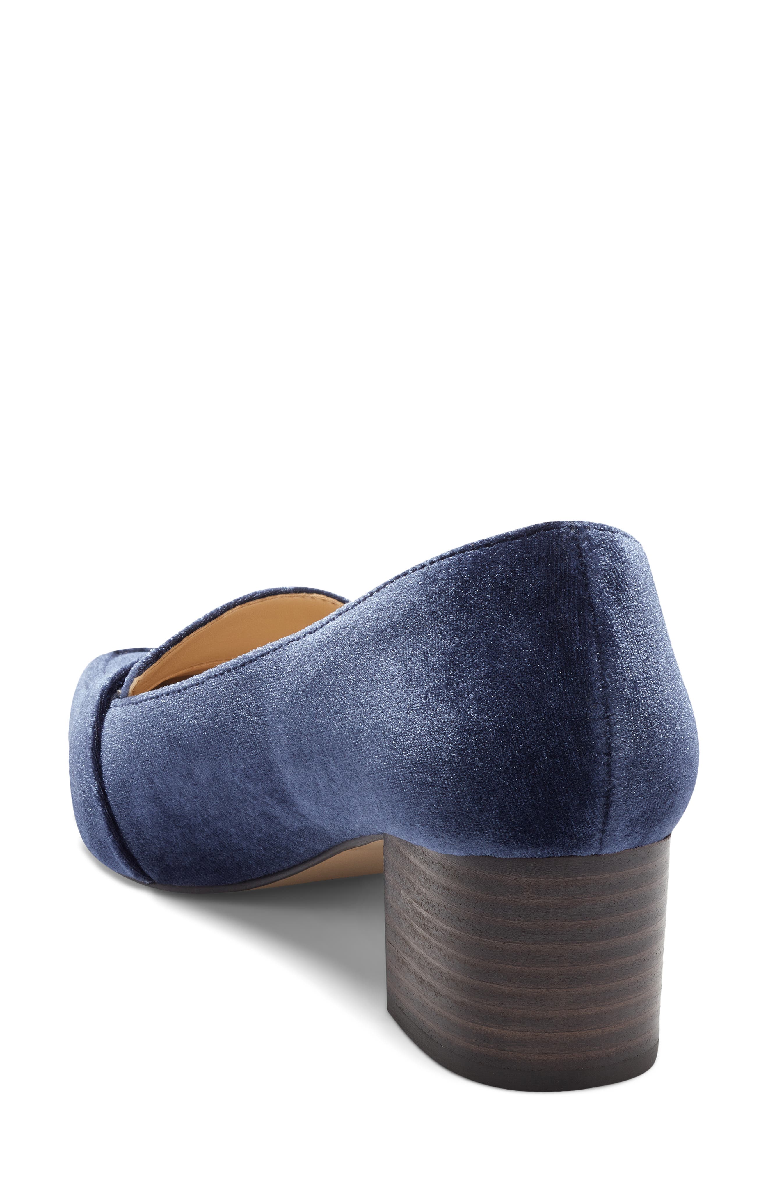 Karoleena Block Heel Pump, Alternate, color, OXFORD BLUE VELVET