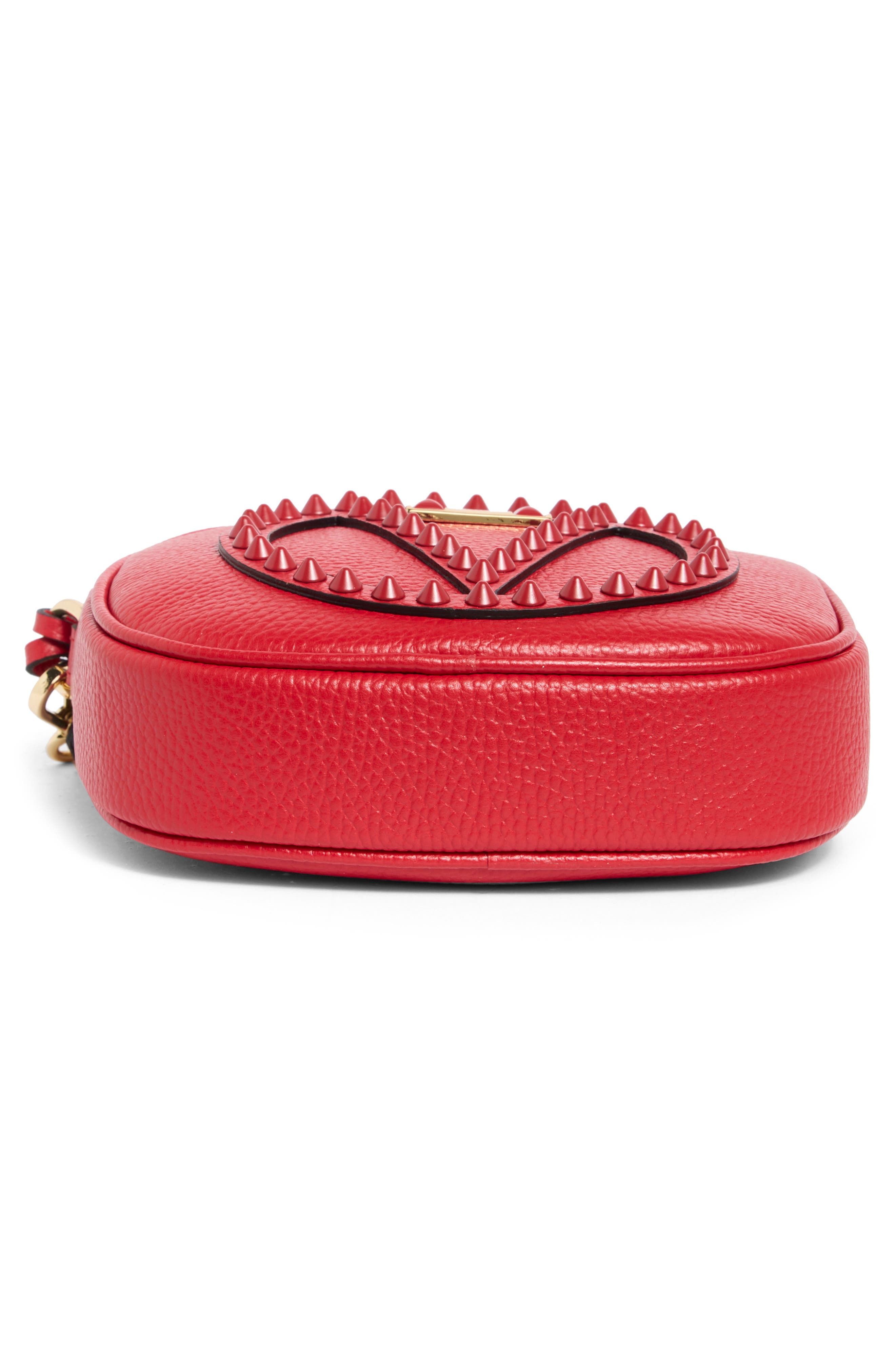 Nina Rock Leather Crossbody Bag, Alternate, color, DEEP RED