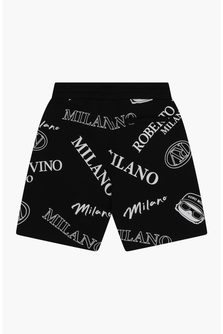 All Over Icon Short Set, Alternate, color, Black