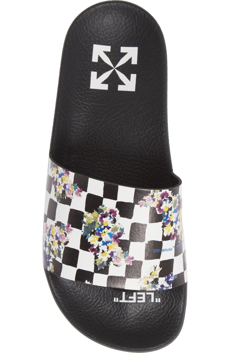 Off-White Logo Slide Sandal, Alternate, color,