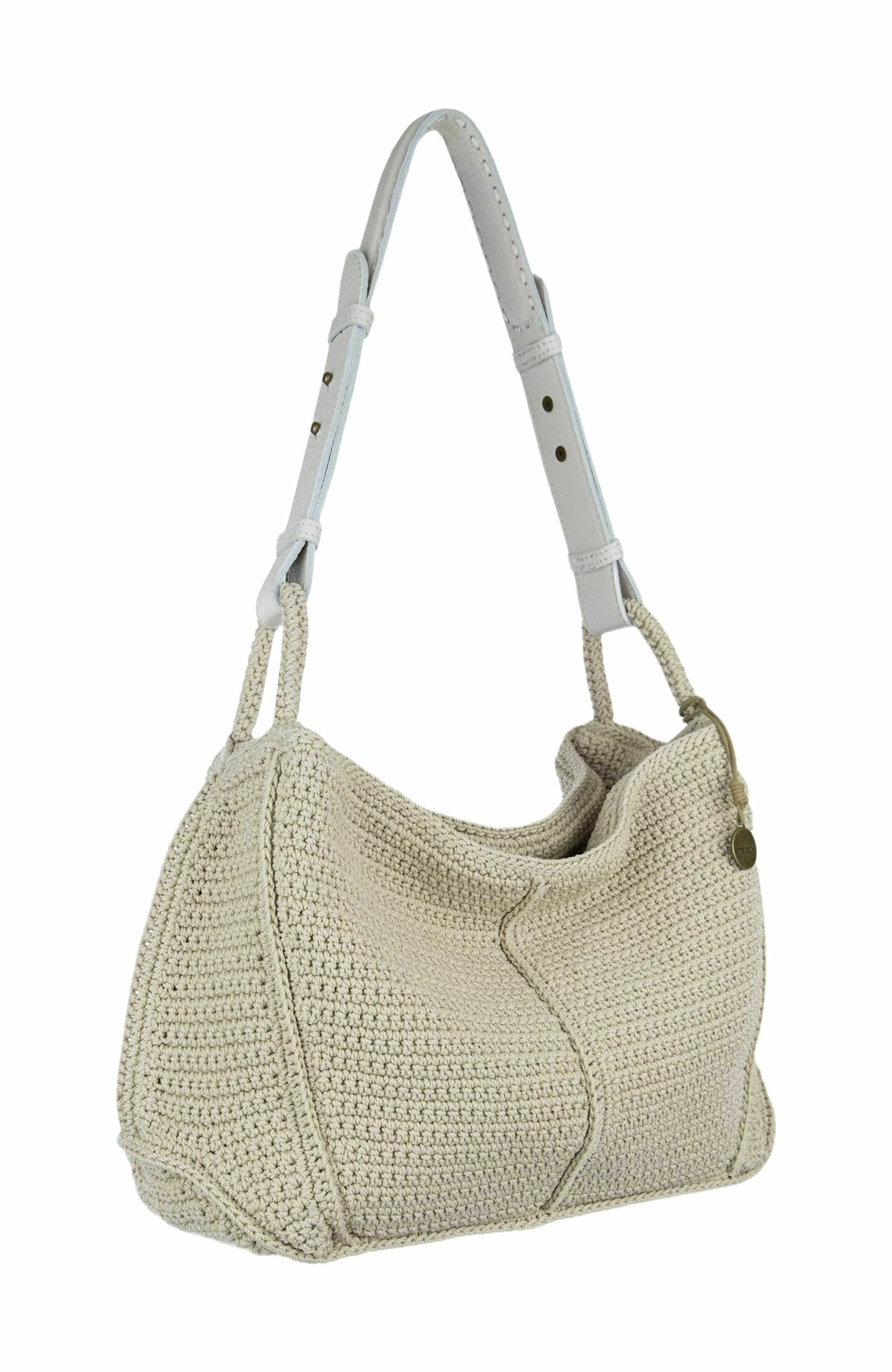 The Sak Los Feliz Hobo Leather Bag, Alternate, color, Ecru