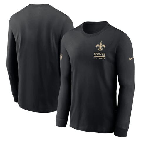 Men's Nike Black New Orleans Saints Sideline Performance Long Sleeve T-Shirt