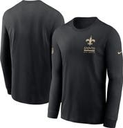 Nike Men's Nike Black New Orleans Saints Sideline Performance Long Sleeve T-Shirt