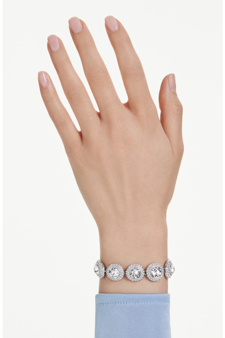 Una Angelic Crystal Bracelet, Alternate, color, WHITE/ SILVER