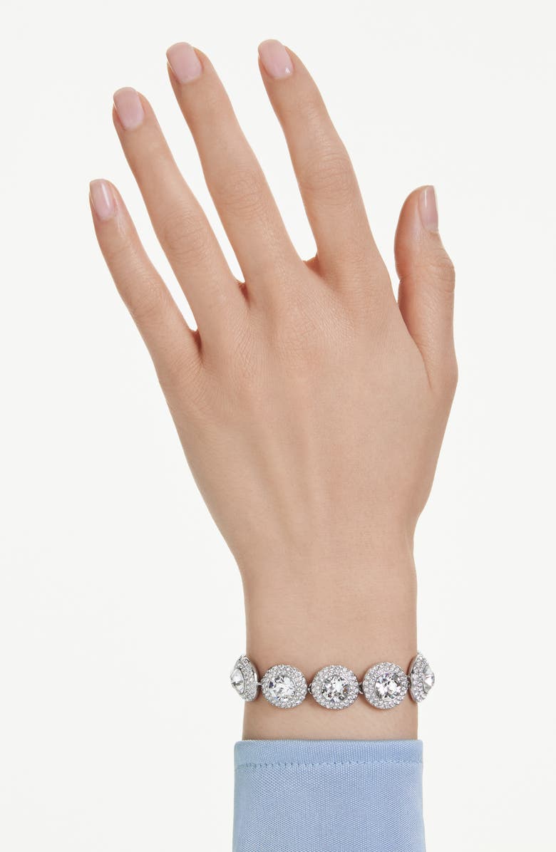 Swarovski Una Angelic Crystal Bracelet, Alternate, color, White/ Silver