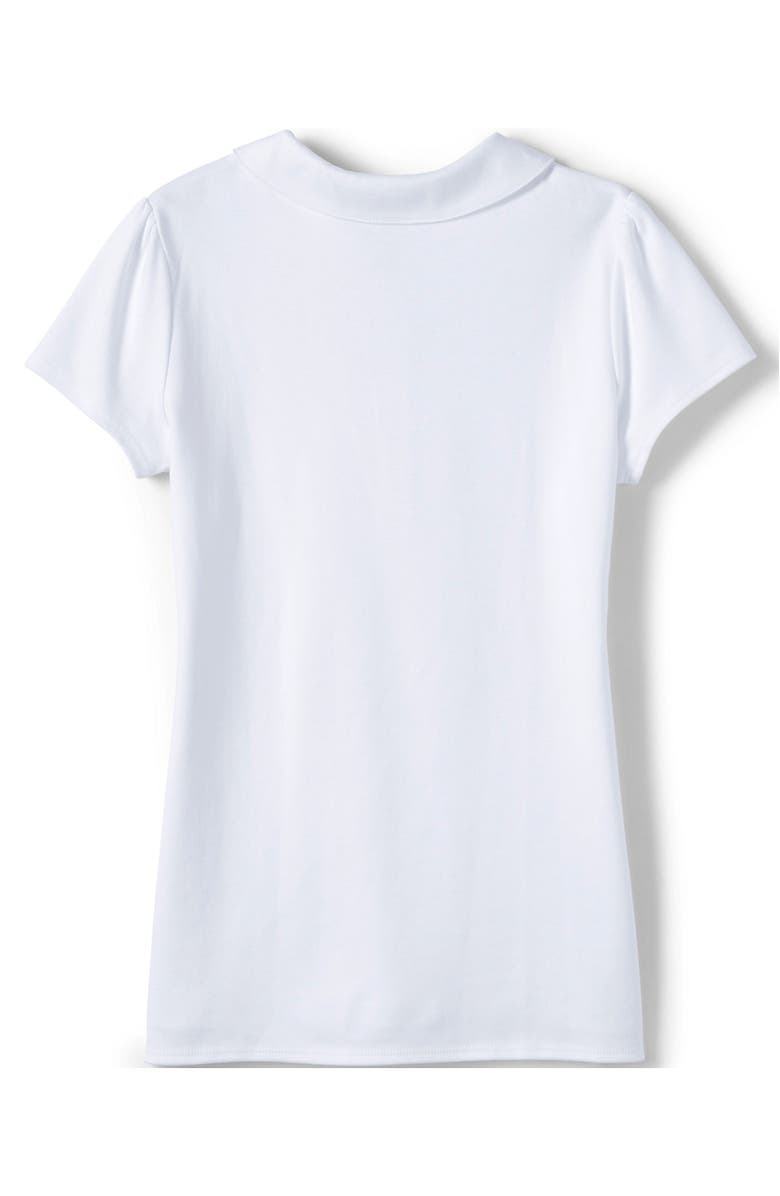 Girls Short Sleeve Peter Pan Collar Polo Shirt