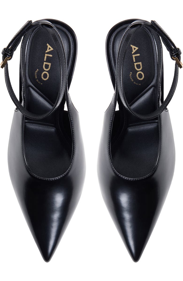 ALDO Lisandre Ankle Strap Pointed Toe Pump, Alternate, color, Black