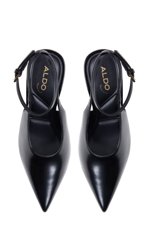 Aldo Lisandre Ankle Strap Pointed Toe Pump In Black