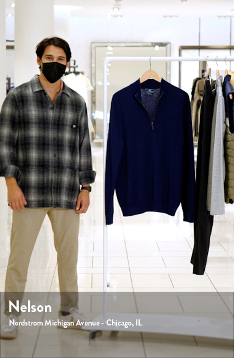 Men's Thaxter Cotton & Cashmere Quarter Zip Pullover, sales video thumbnail