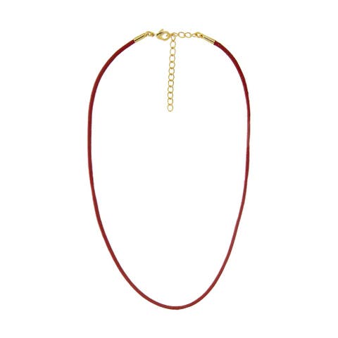 Colored Leather Rope Chain Choker Necklace