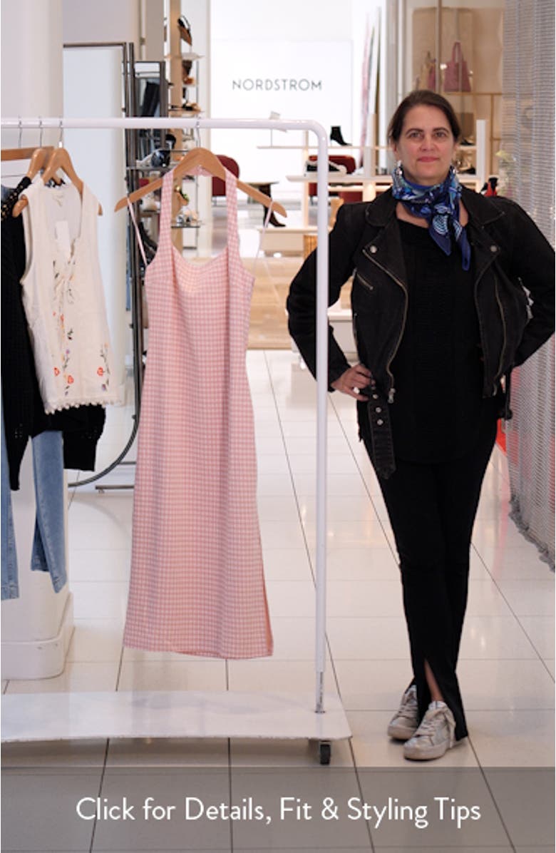 Alice Gingham Halter Neck Midi Dress, sales video thumbnail