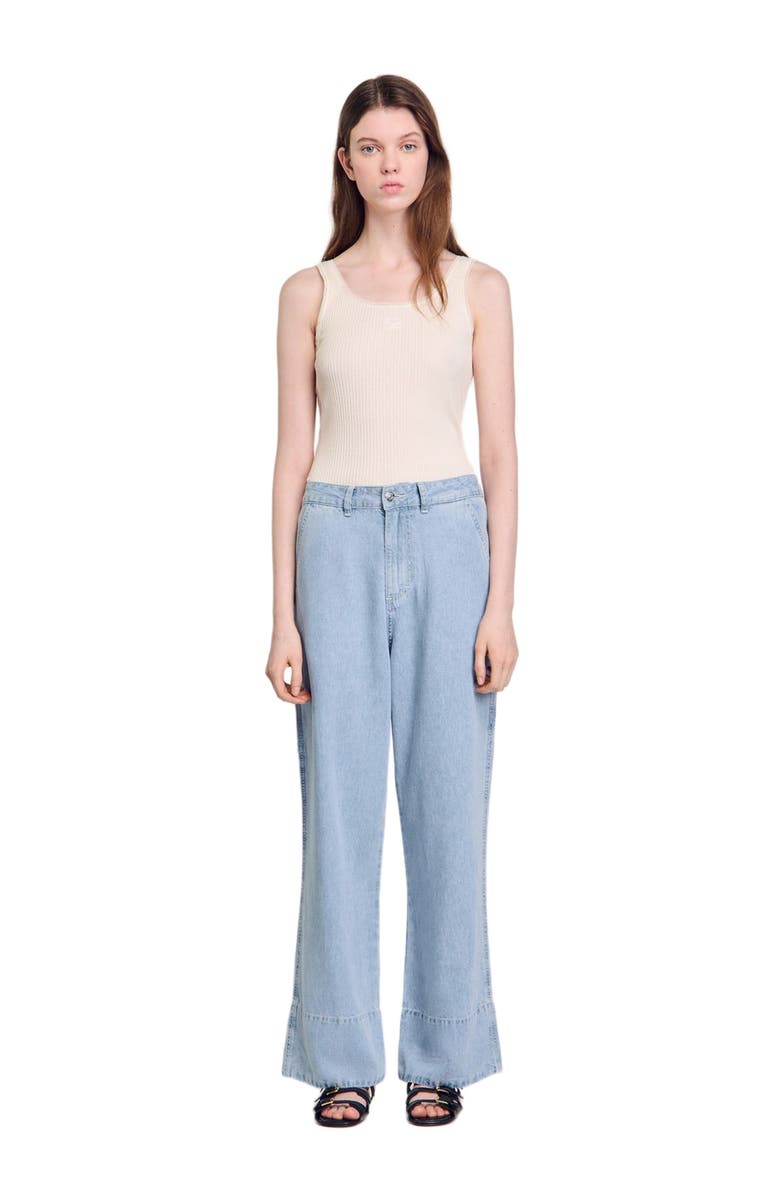 SANDRO Wide-leg jeans, Alternate, color,