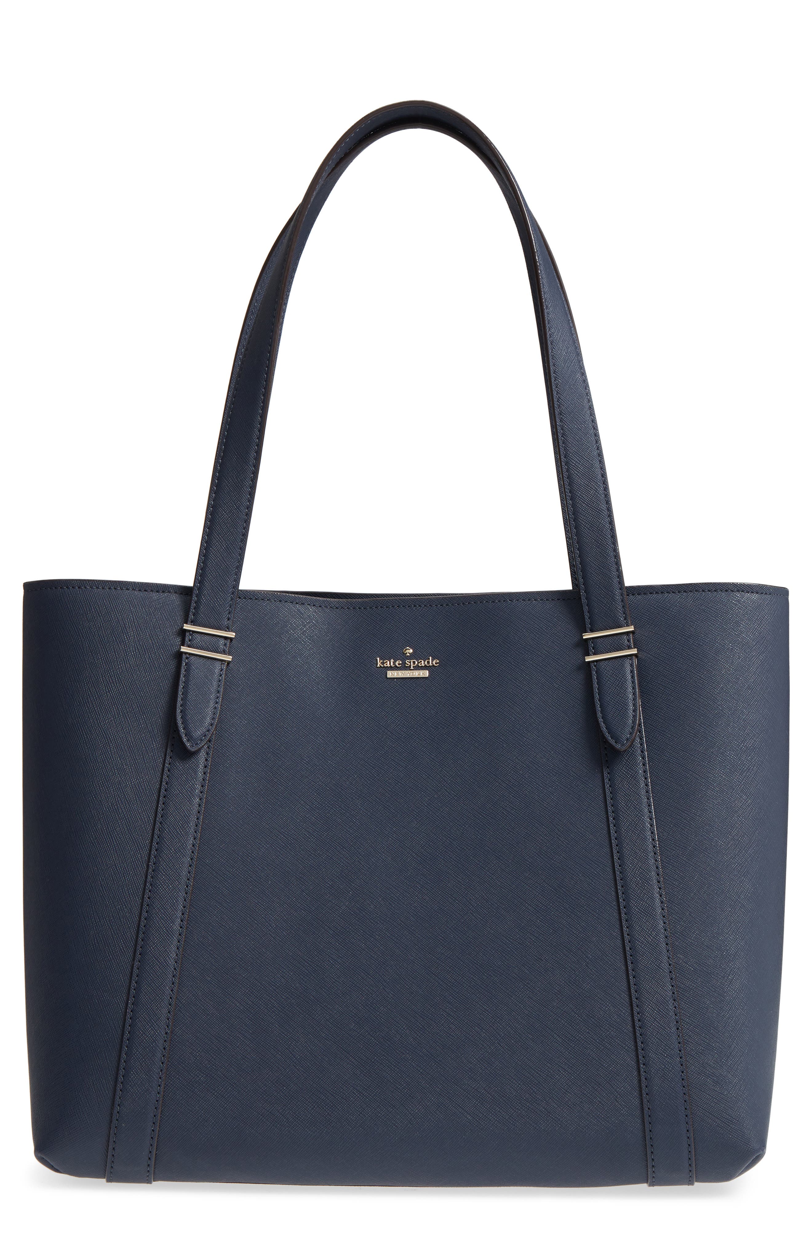 oakwood street - chandra leather tote, Main, color, BLAZER BLUE