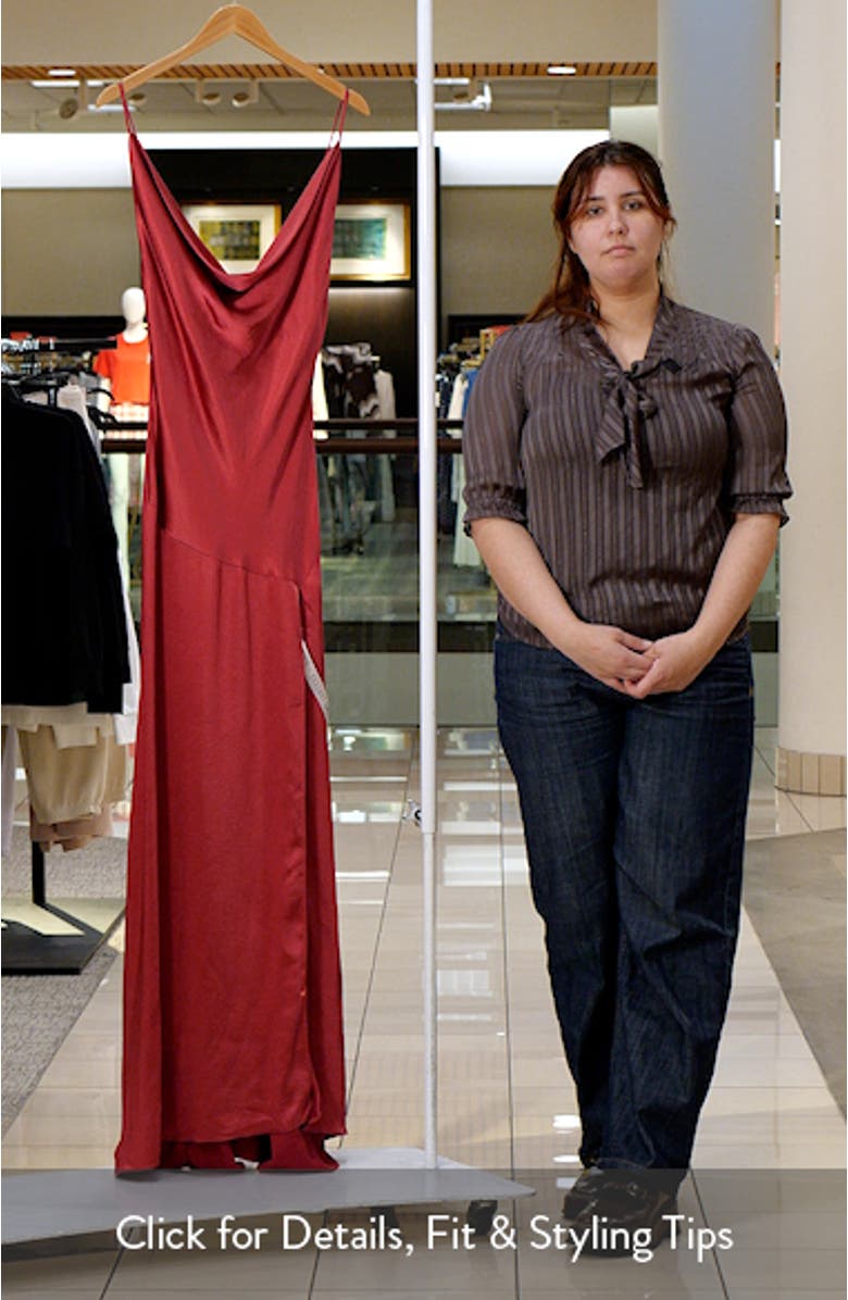 Clementine Cowl Neck Evening Gown, sales video thumbnail