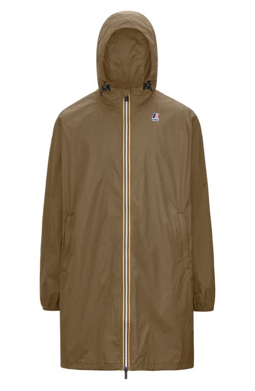 K-way Le Vrai 4.0 Eiffel East Water Repellent Raincoat In Green