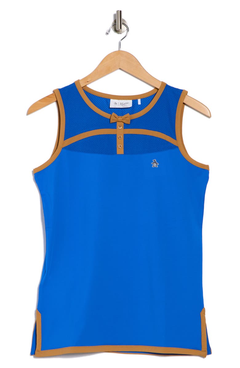 Original Penguin Bow Mixed Media Tank, Alternate, color, Nautical Blue