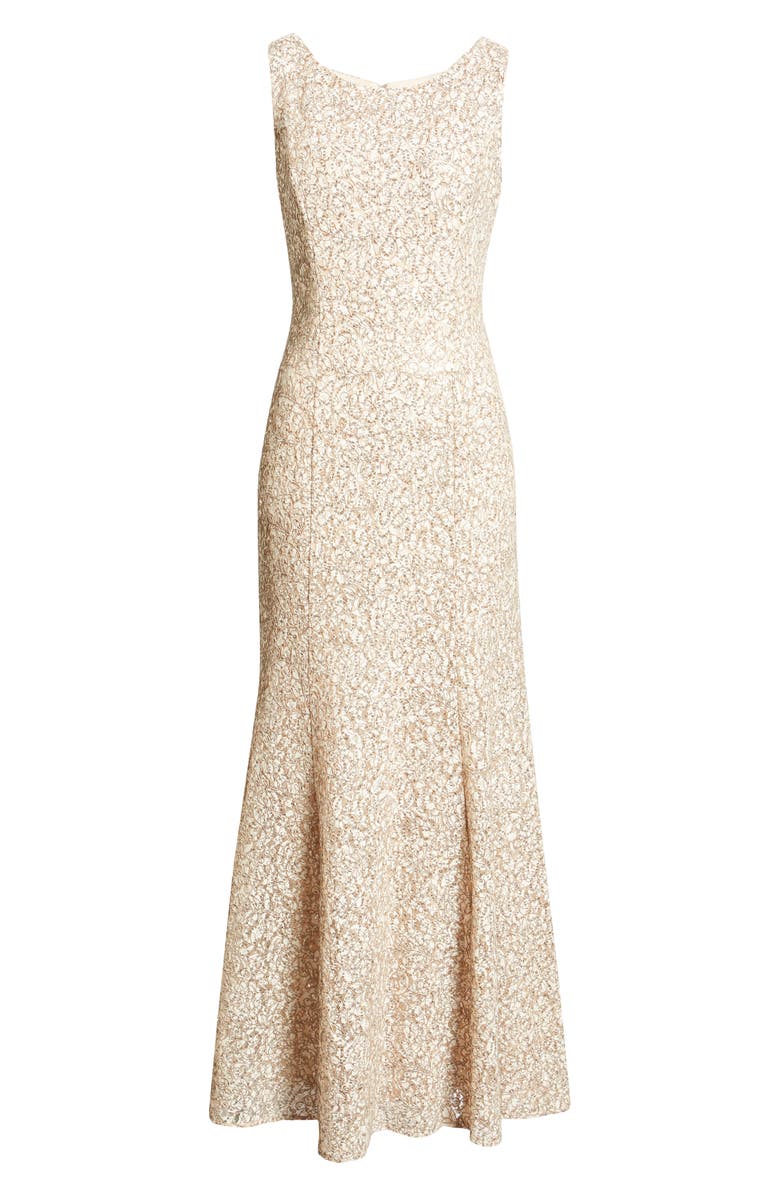 Alex Evenings Sequin Trumpet Gown with Shawl, Alternate, color,