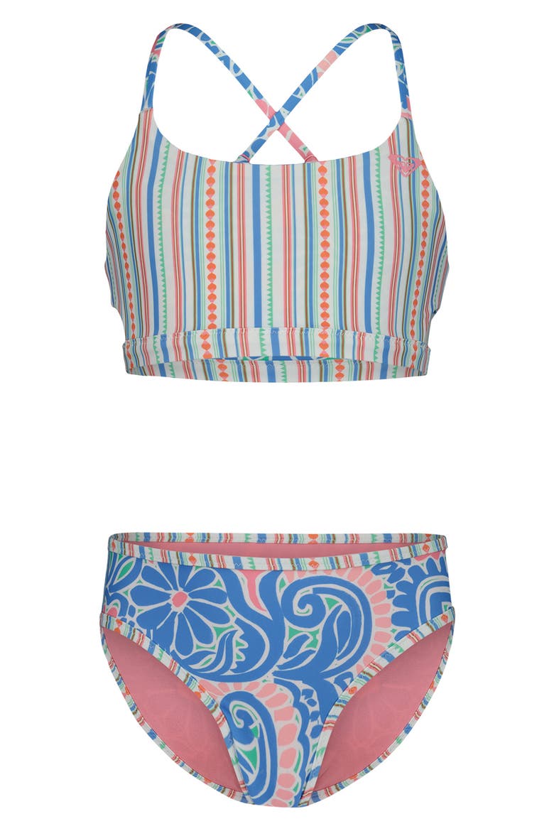 Kids' Cascais Reversible Two-Piece Swimsuit, Alternate, color, SILVER LAKE BLUE