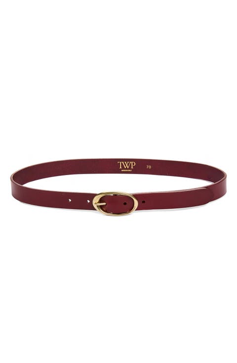 Narrow Leather Belt
