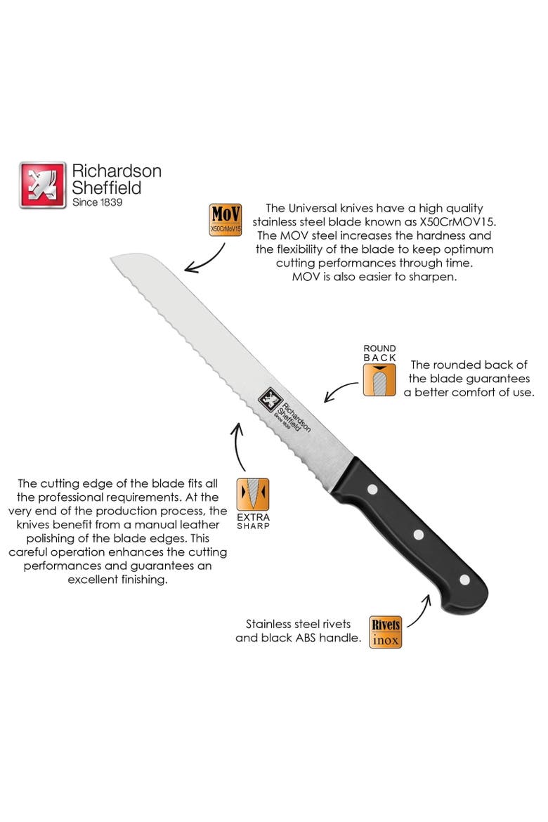 Universal 8.5-Inch Bread Knife, Alternate, color, Silver
