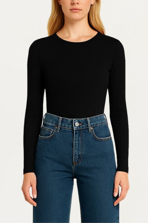 Long-Sleeve Jersey Bodysuit