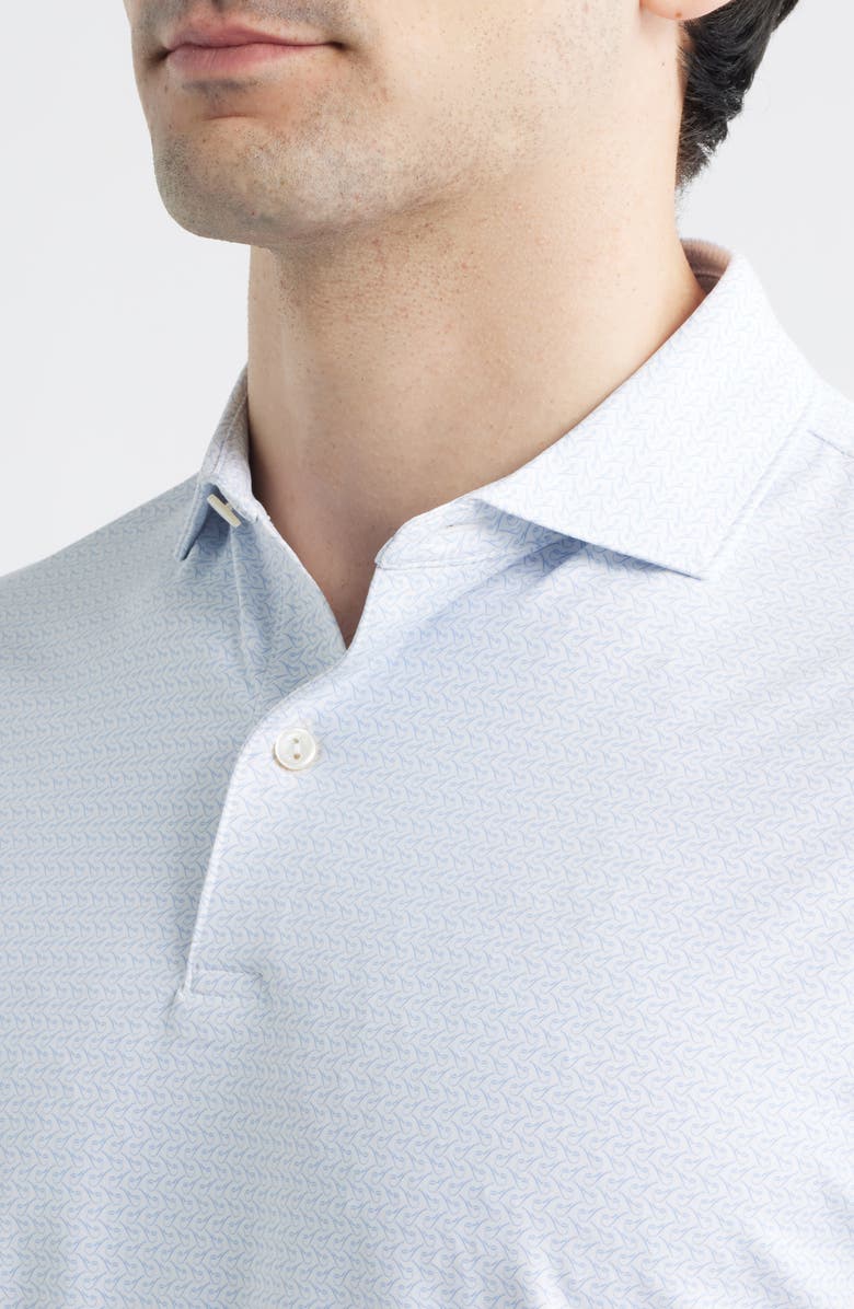 Peter Millar Briar Performance Jersey Golf Polo, Alternate, color, White