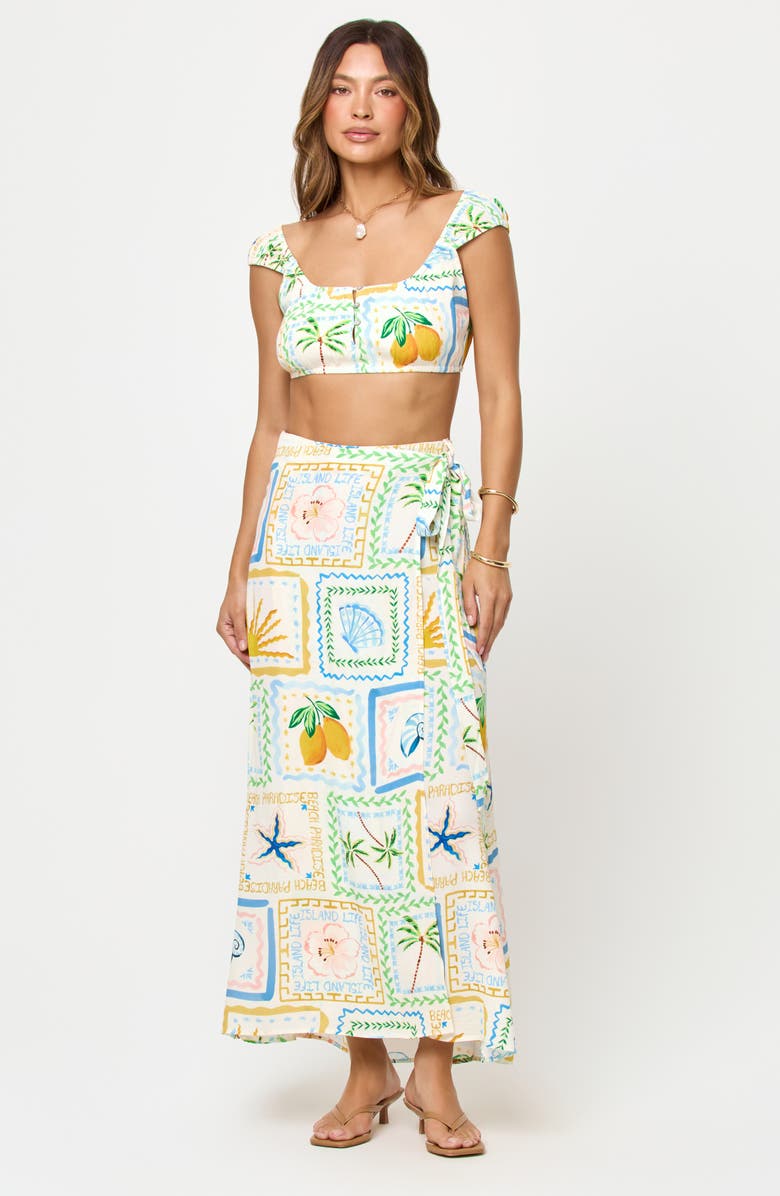 LSPACE Ever Cover-Up Crop Top, Alternate, color, Wish You Were Here