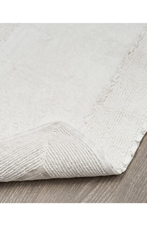 Laura Ashley Ruffle Cotton 2-piece Bath Mat Set In White