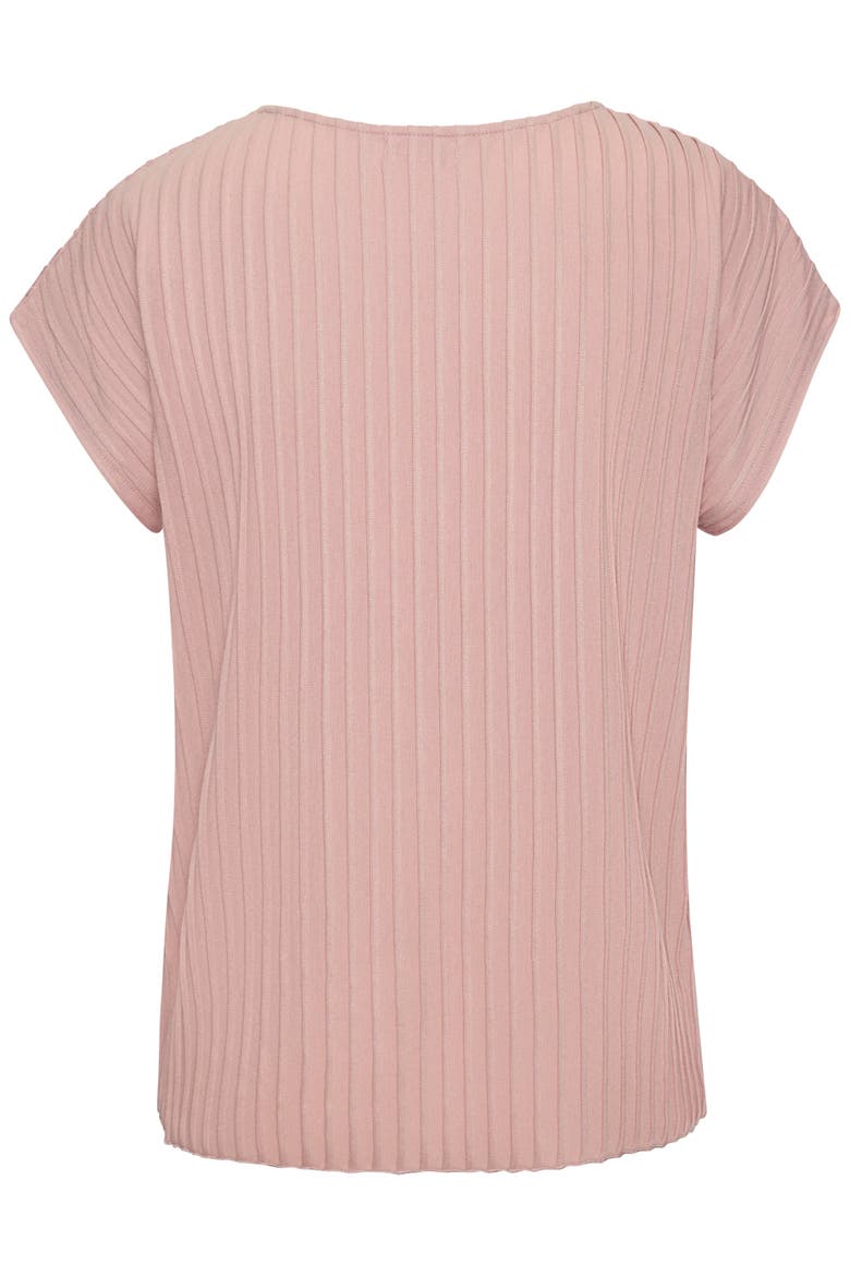 Ribbed Short Sleeve Top, Alternate, color, Mauve