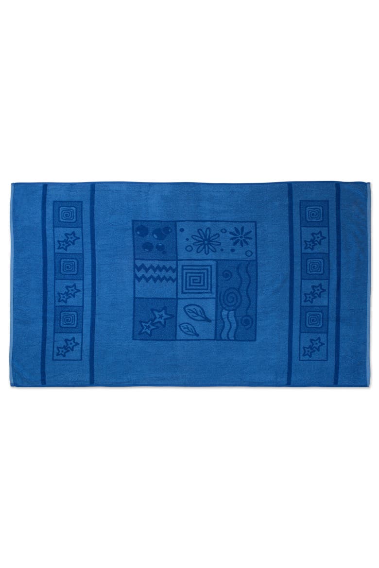 Double Jacquard Square Beach Towel 36x64", Main, color, Blue