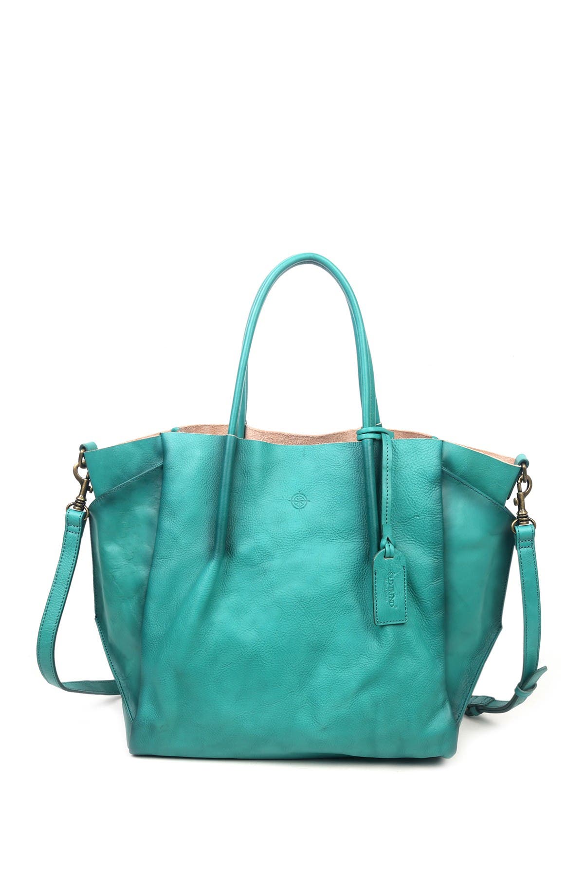 OLD TREND Sprout Land Leather Tote Bag, Alternate, color, Aqua Ombre