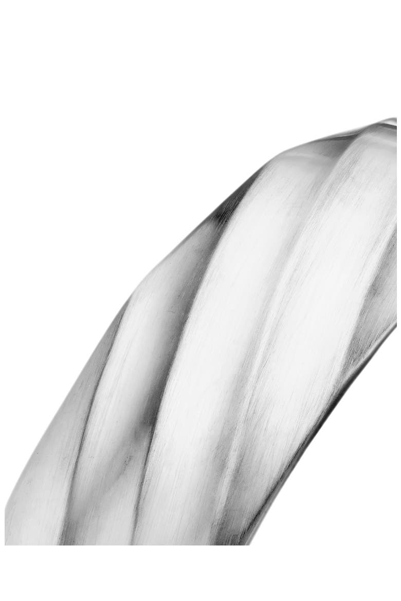 Cable Edge Cuff Bracelet in Recycled Sterling Silver, Alternate, color, STERLING SILVER